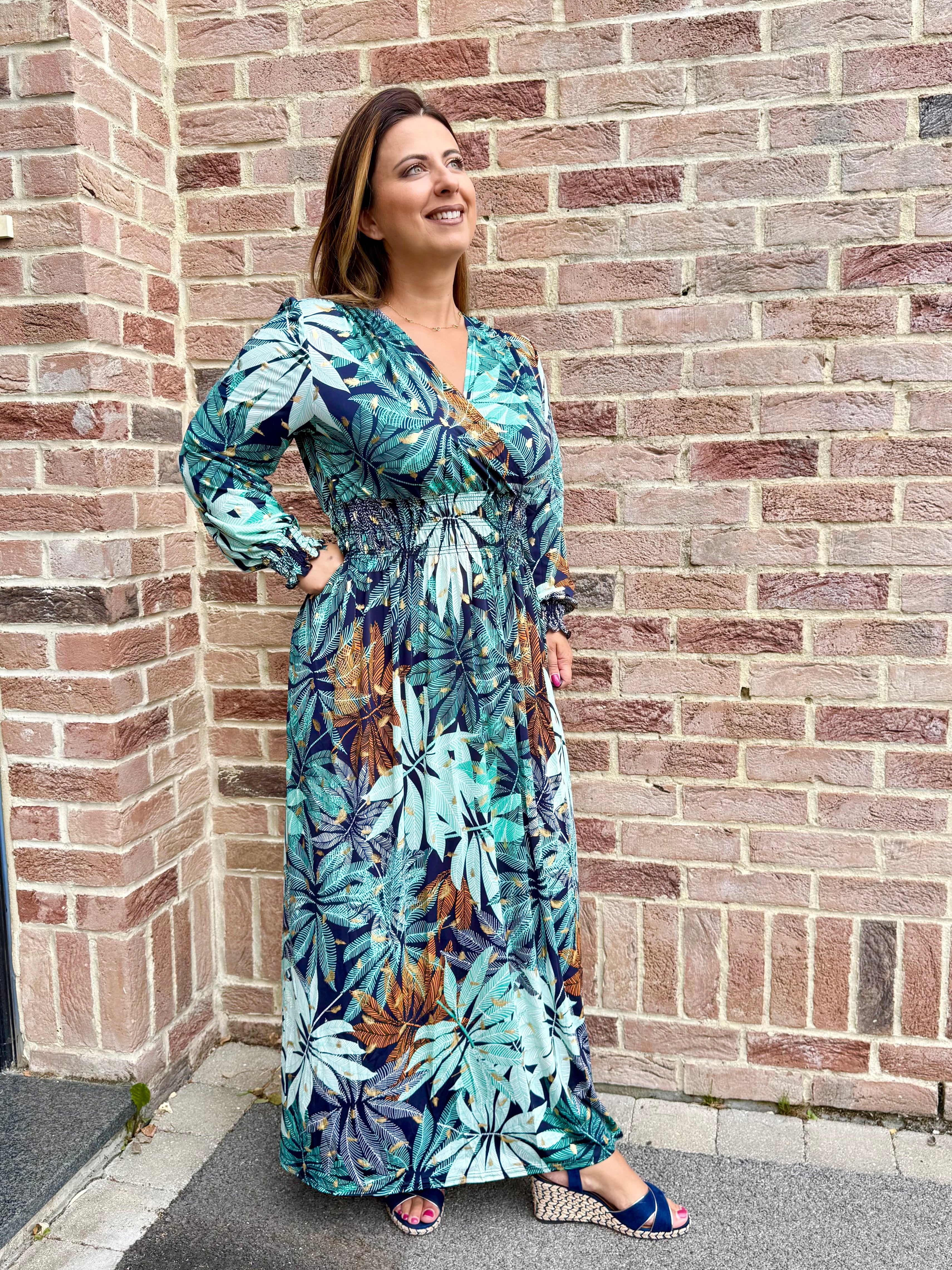 Robe magique Jane à Manches Vert