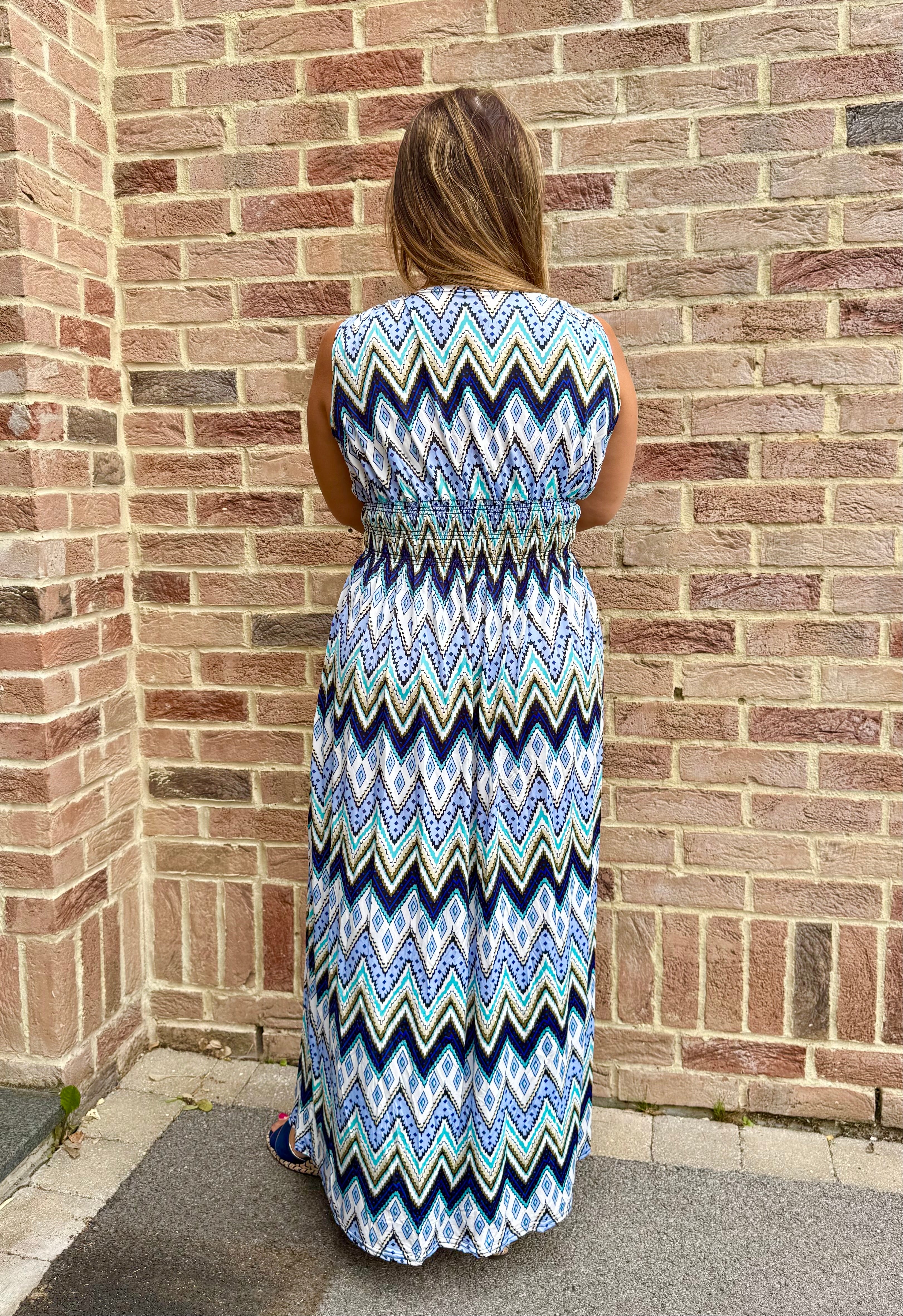 Robe magique graphique bleue