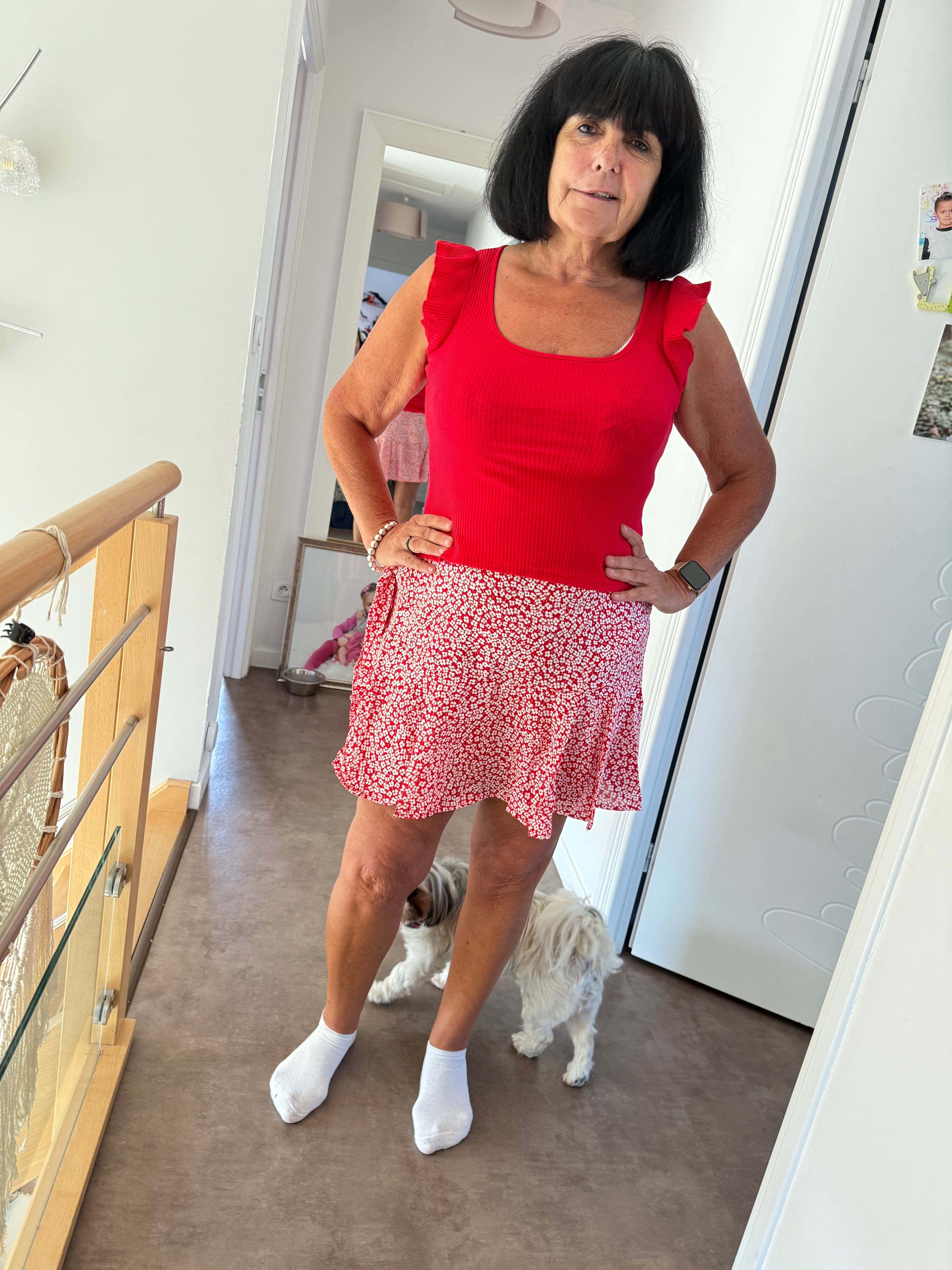 Jupe short petites fleurs