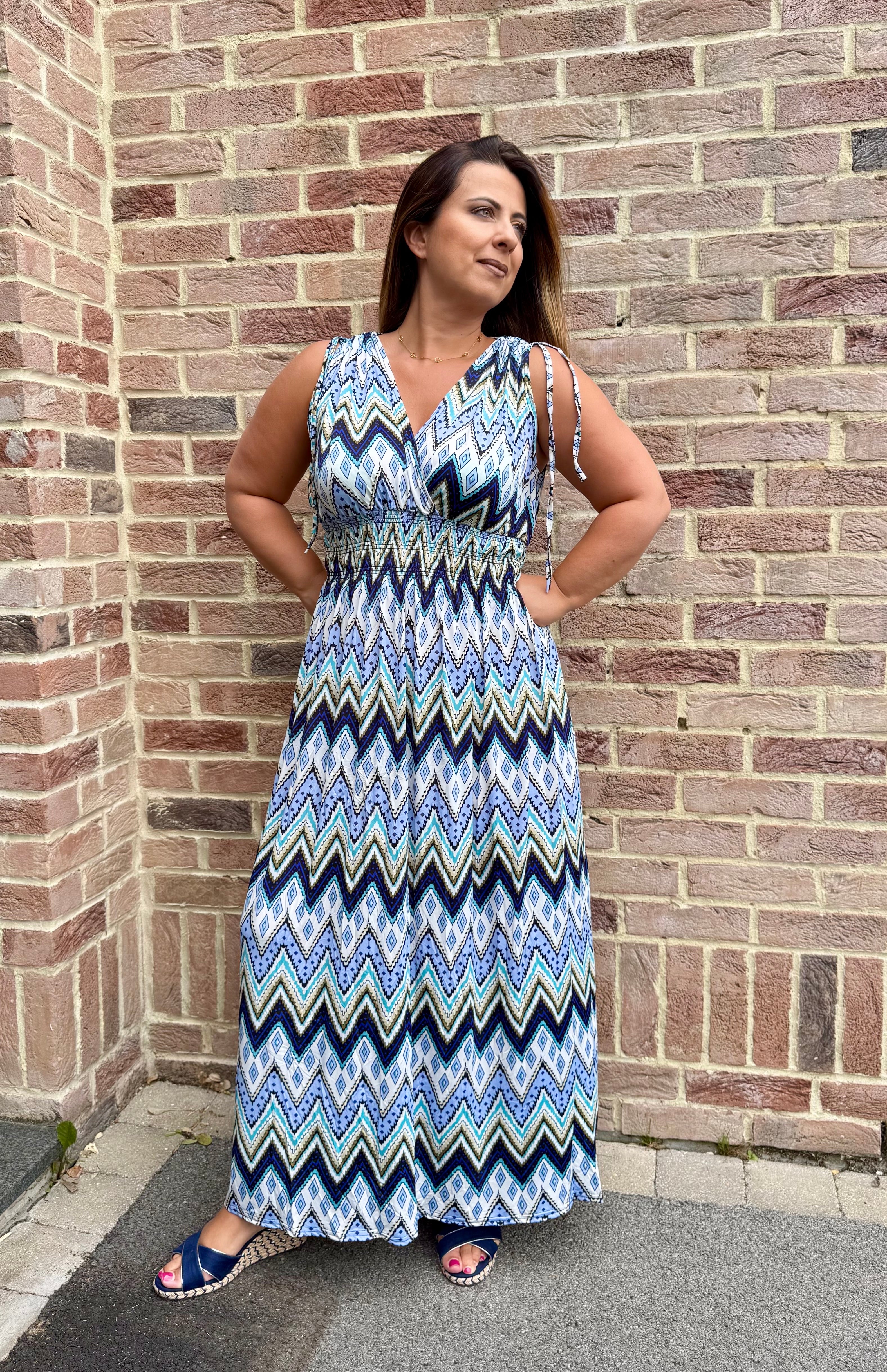Robe magique graphique bleue