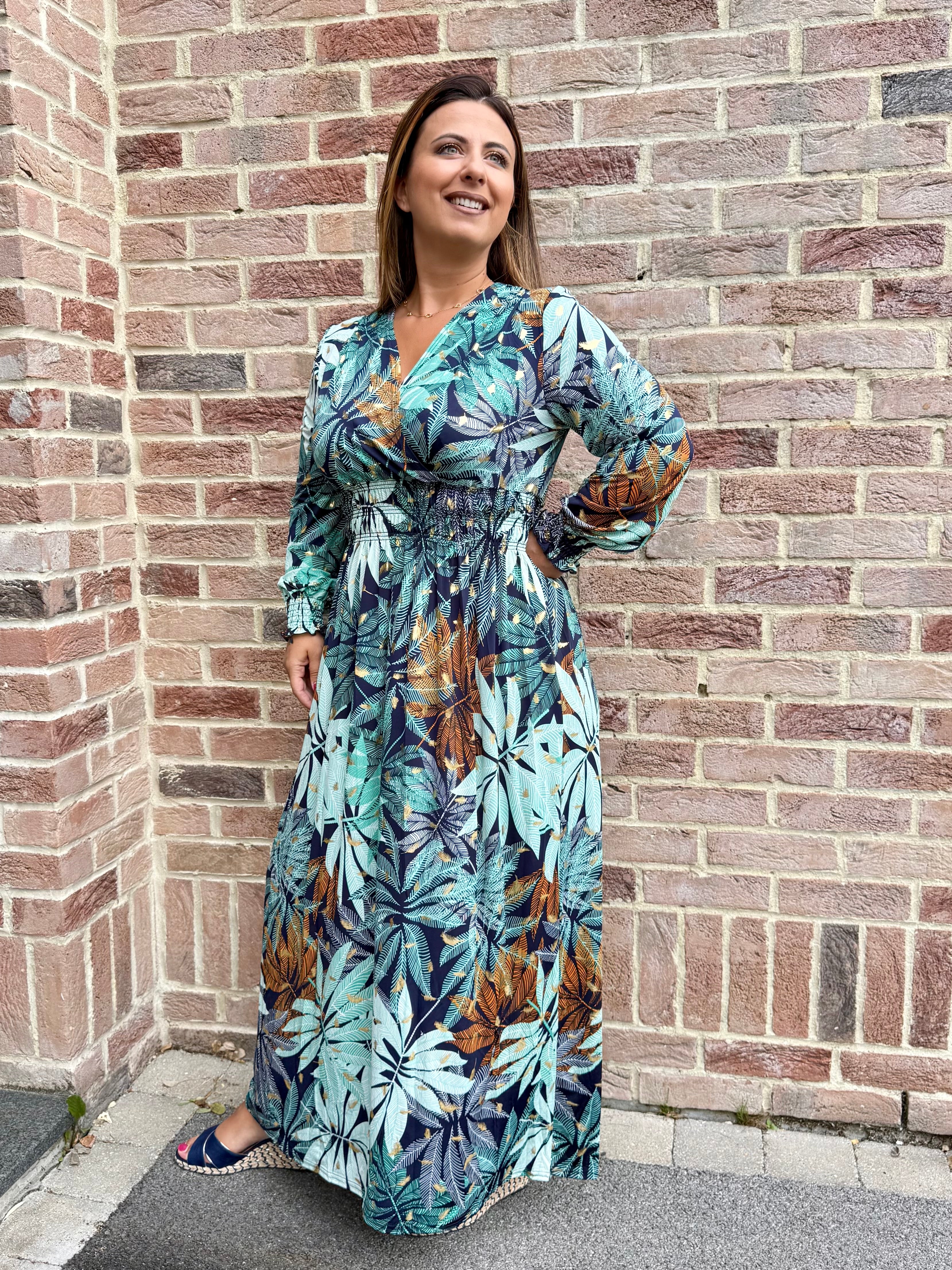 Robe magique Jane à Manches Vert