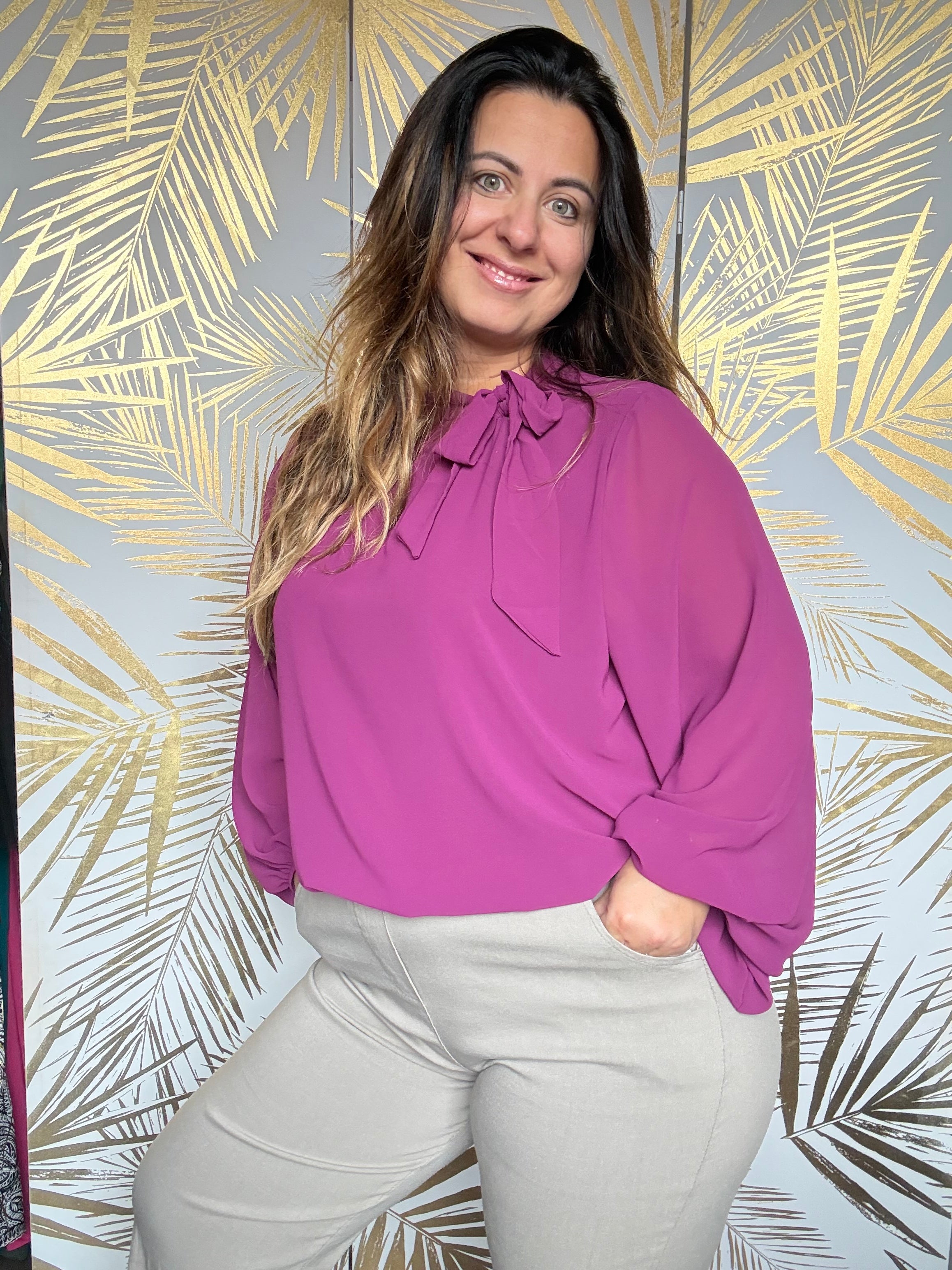 Blouse Aniella prune
