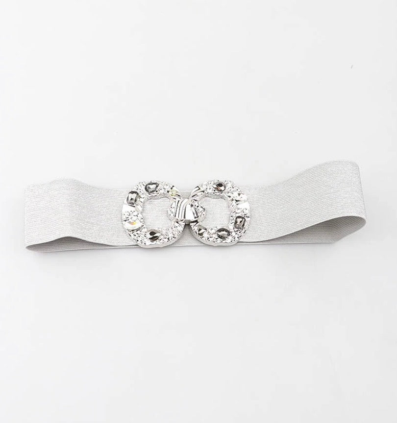 Ceinture élastique argenté