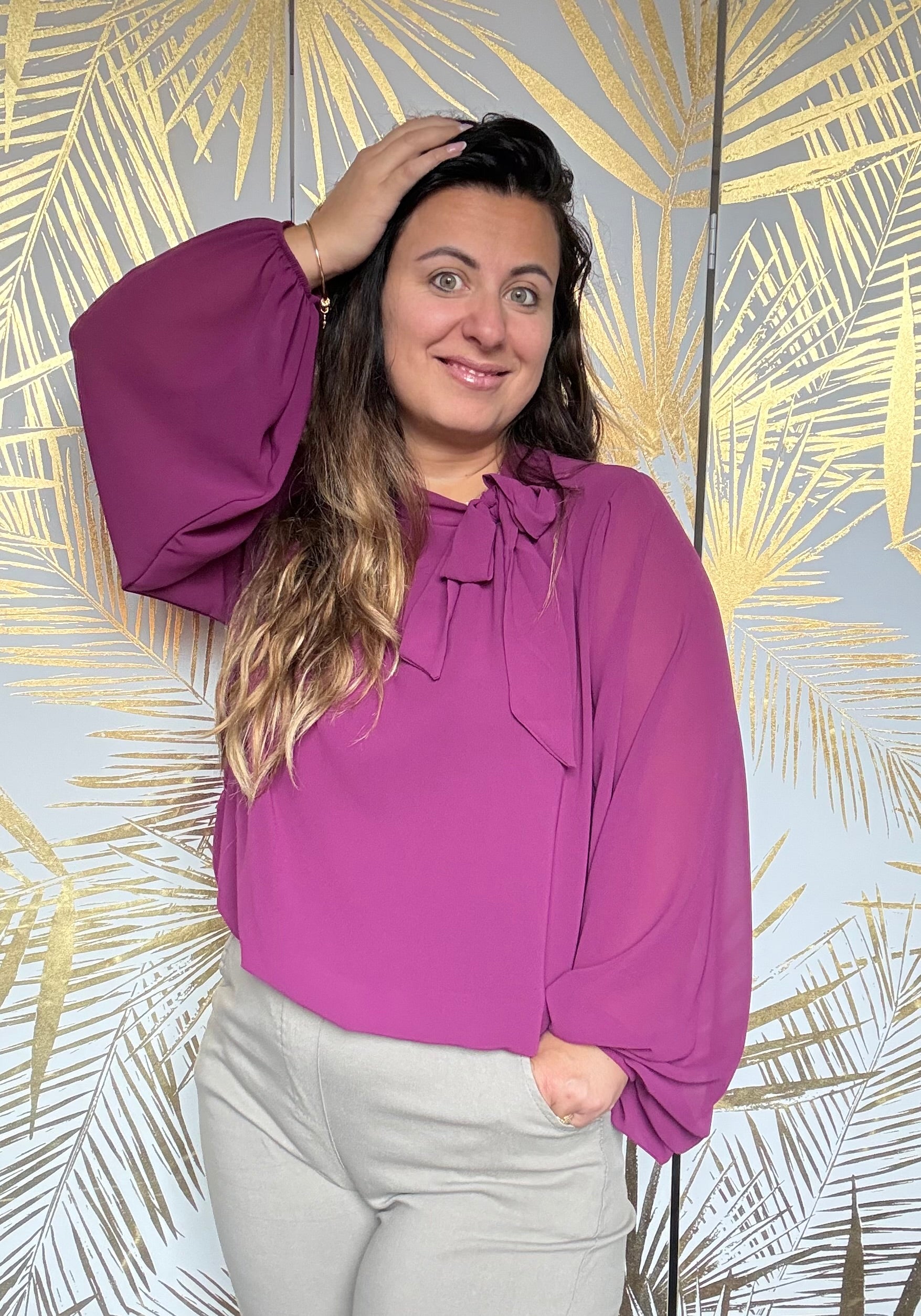 Blouse Aniella prune