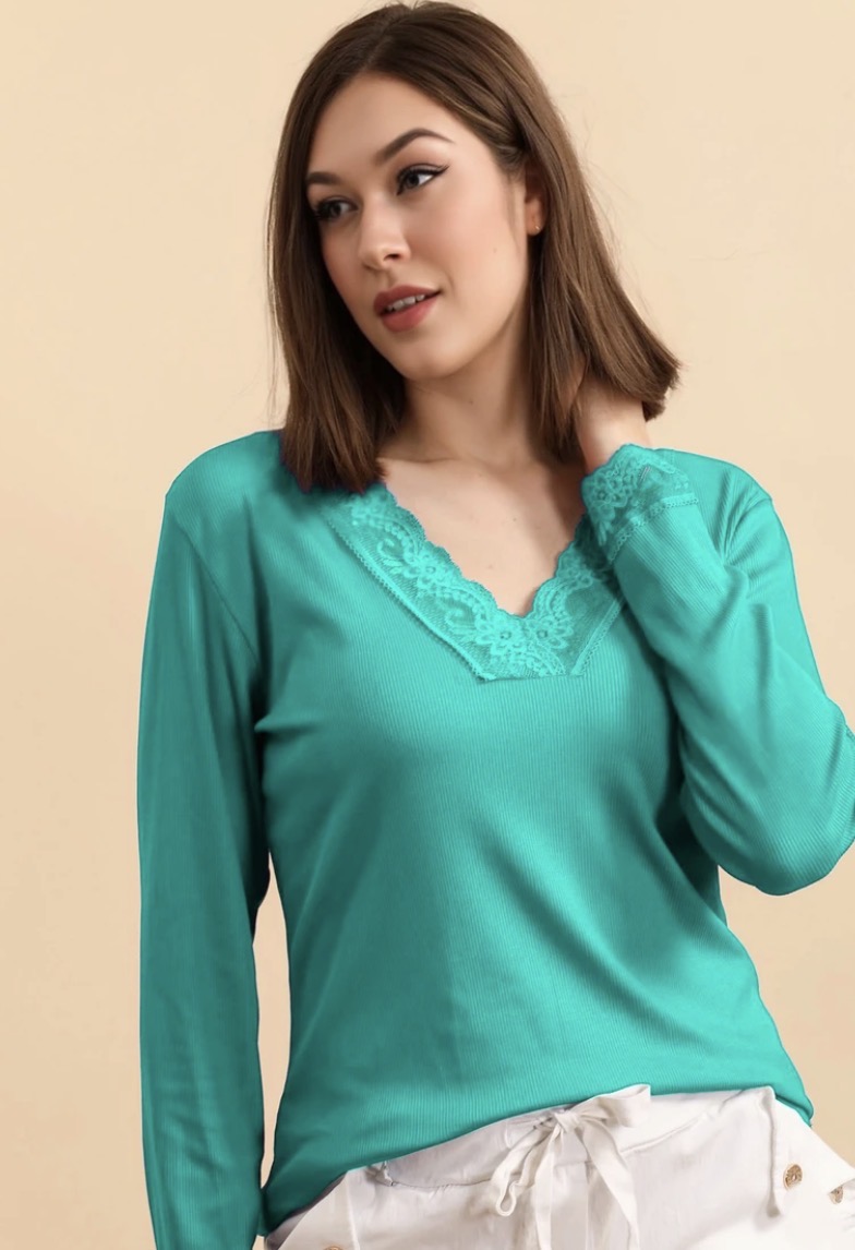 Tee-shirt dentelles ML