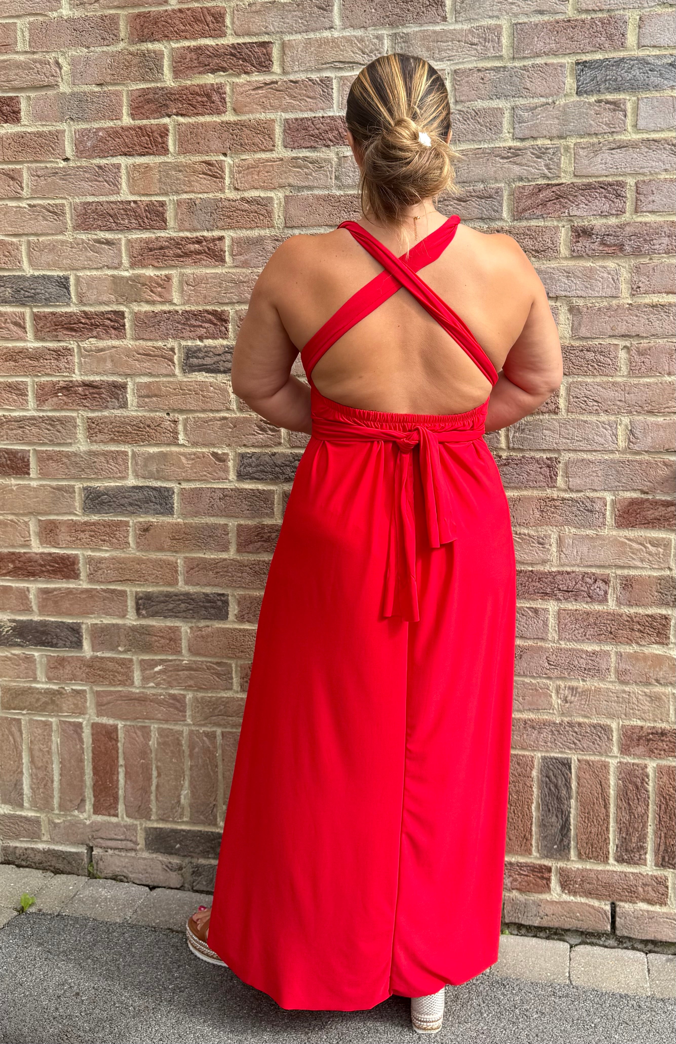 Robe Bora rouge multi-positions