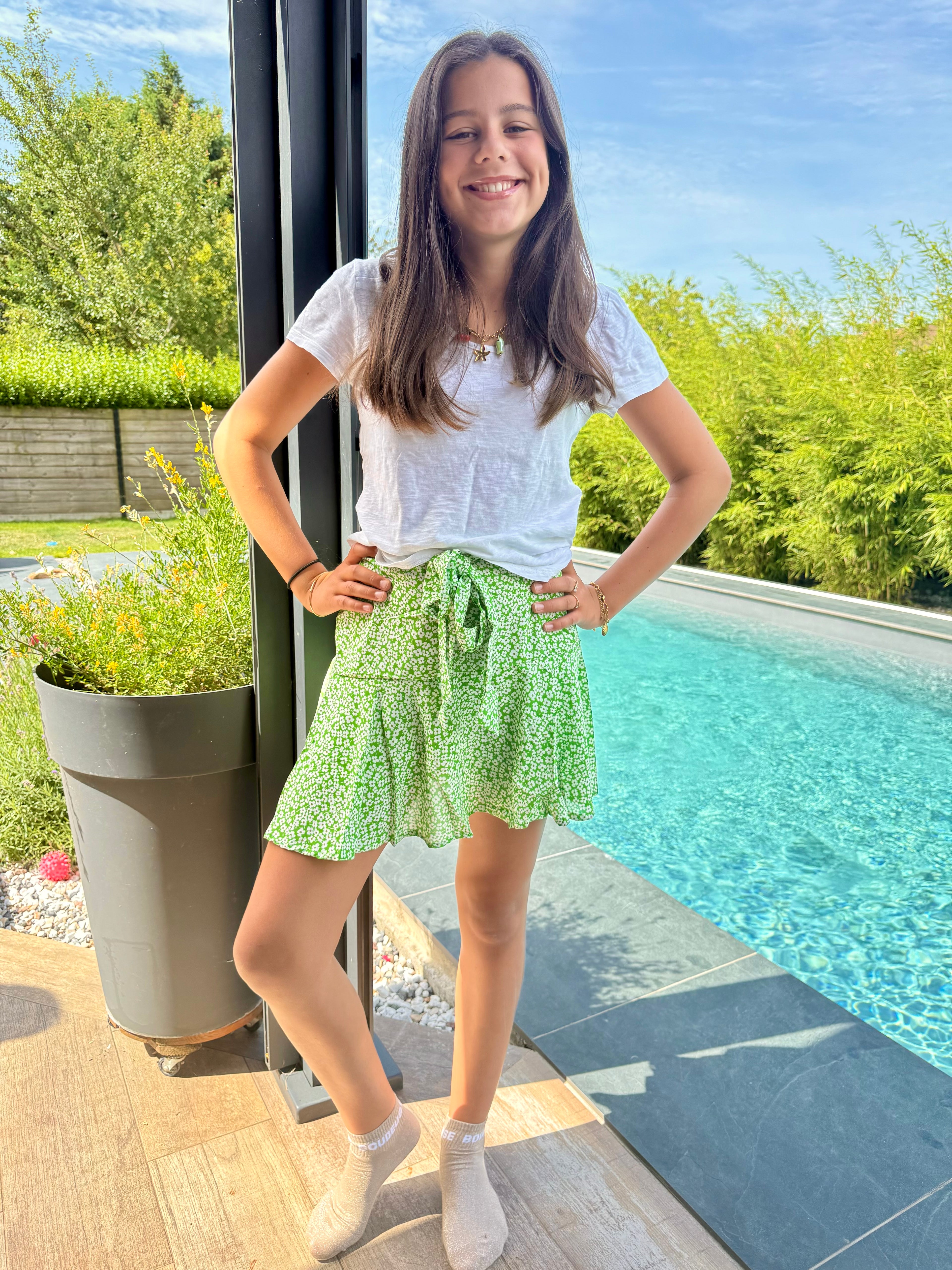 Jupe short petites fleurs
