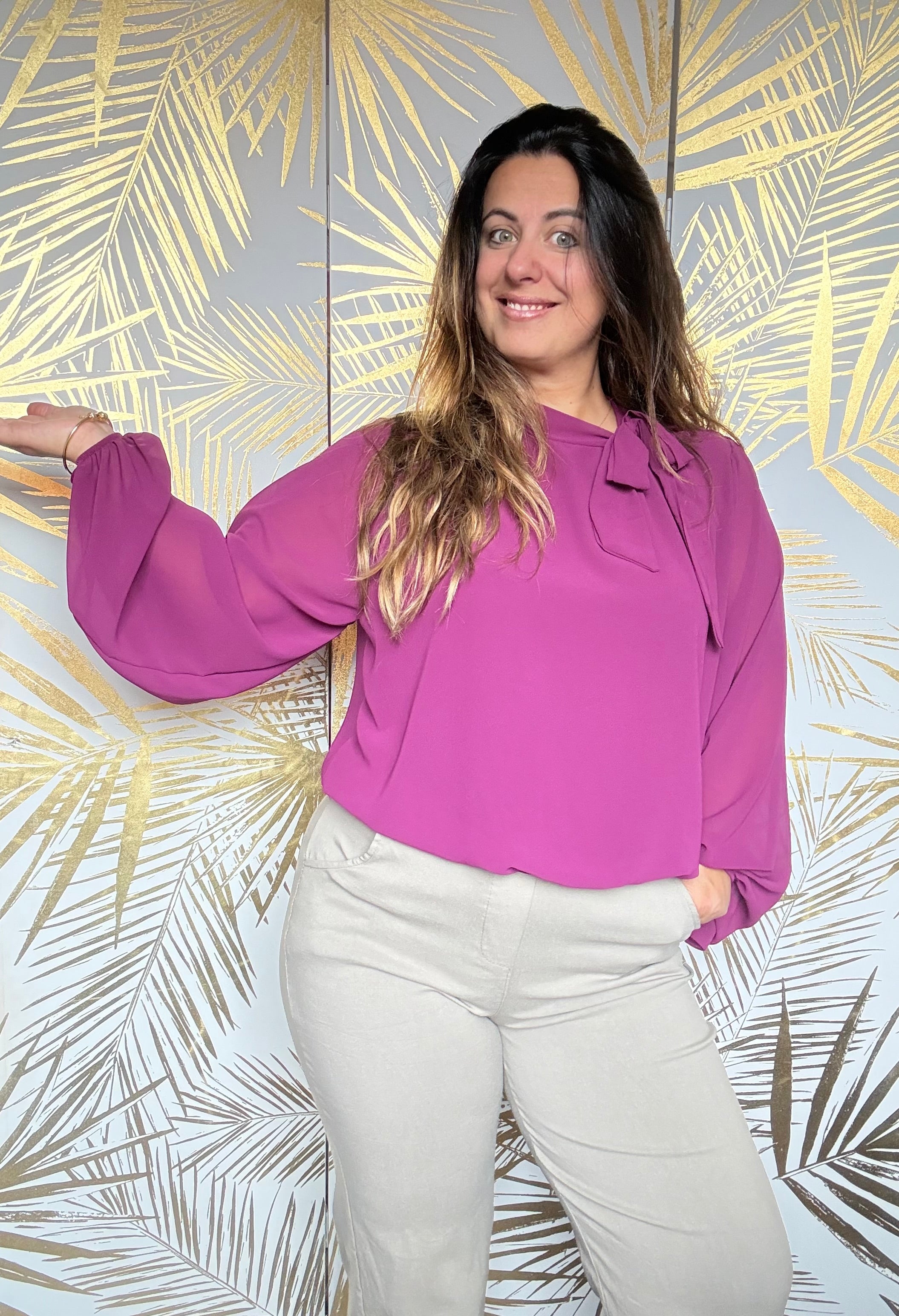 Blouse Aniella prune