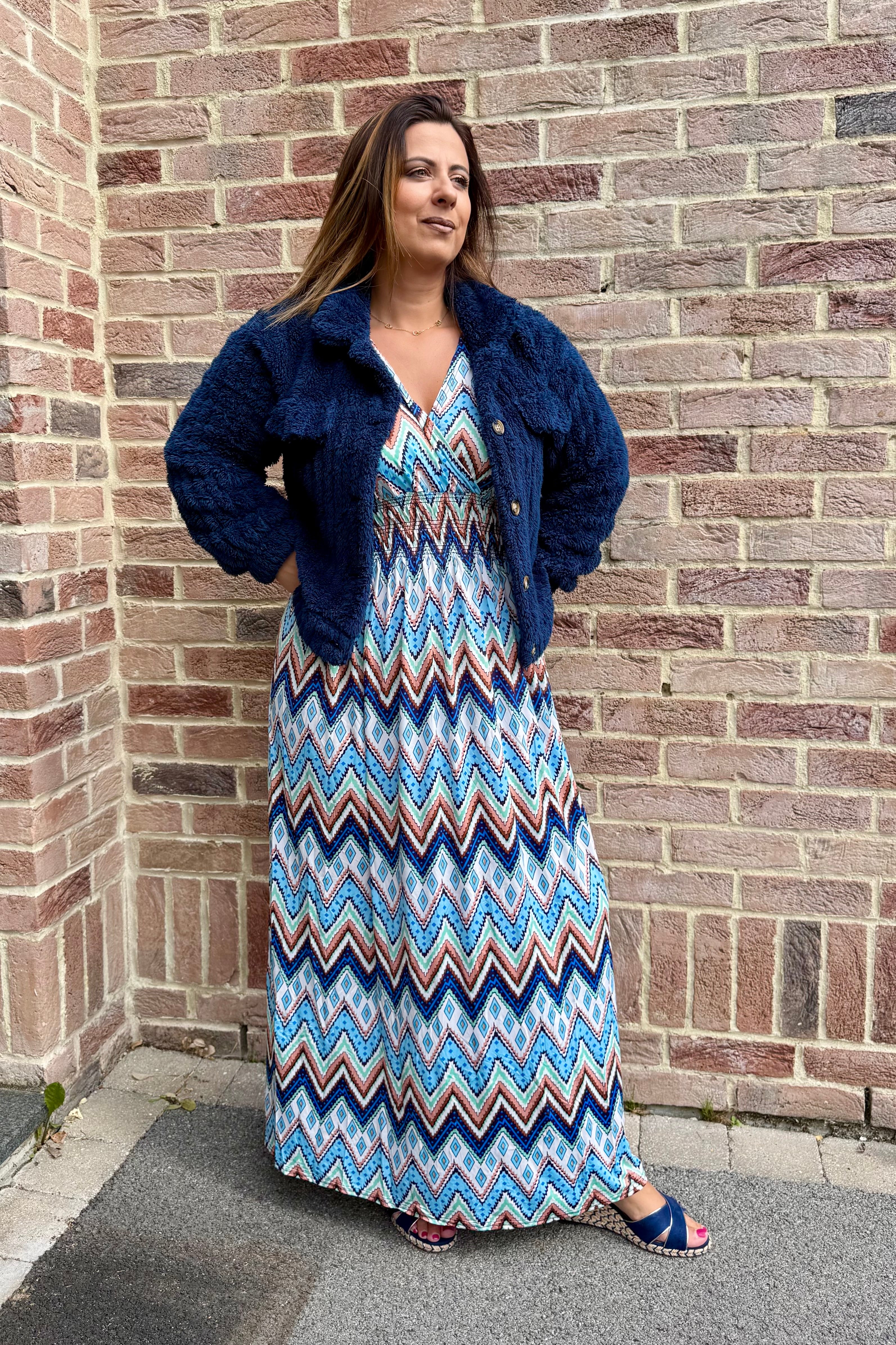 Robe magique graphique saumon