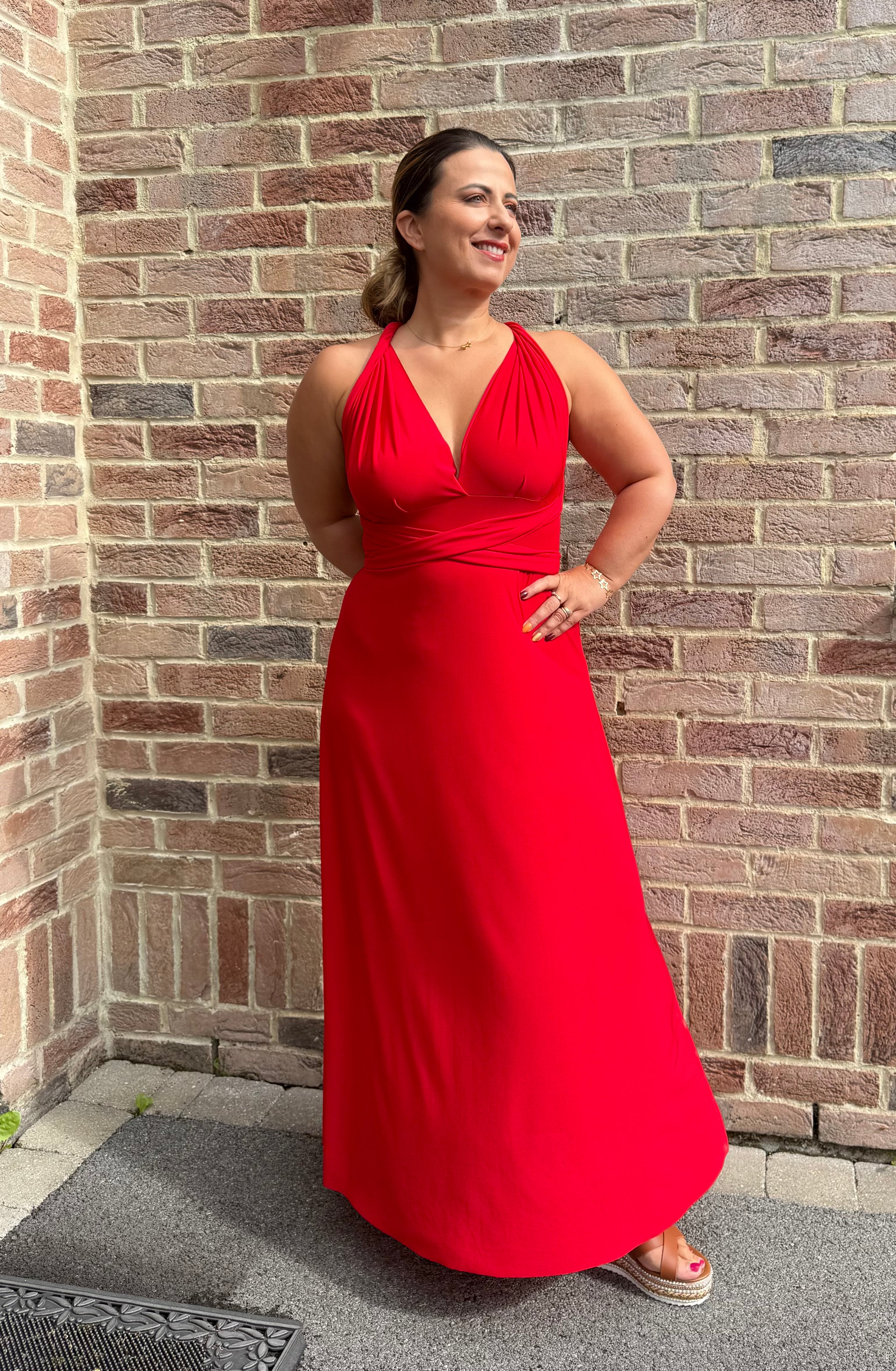 Robe Bora rouge multi-positions