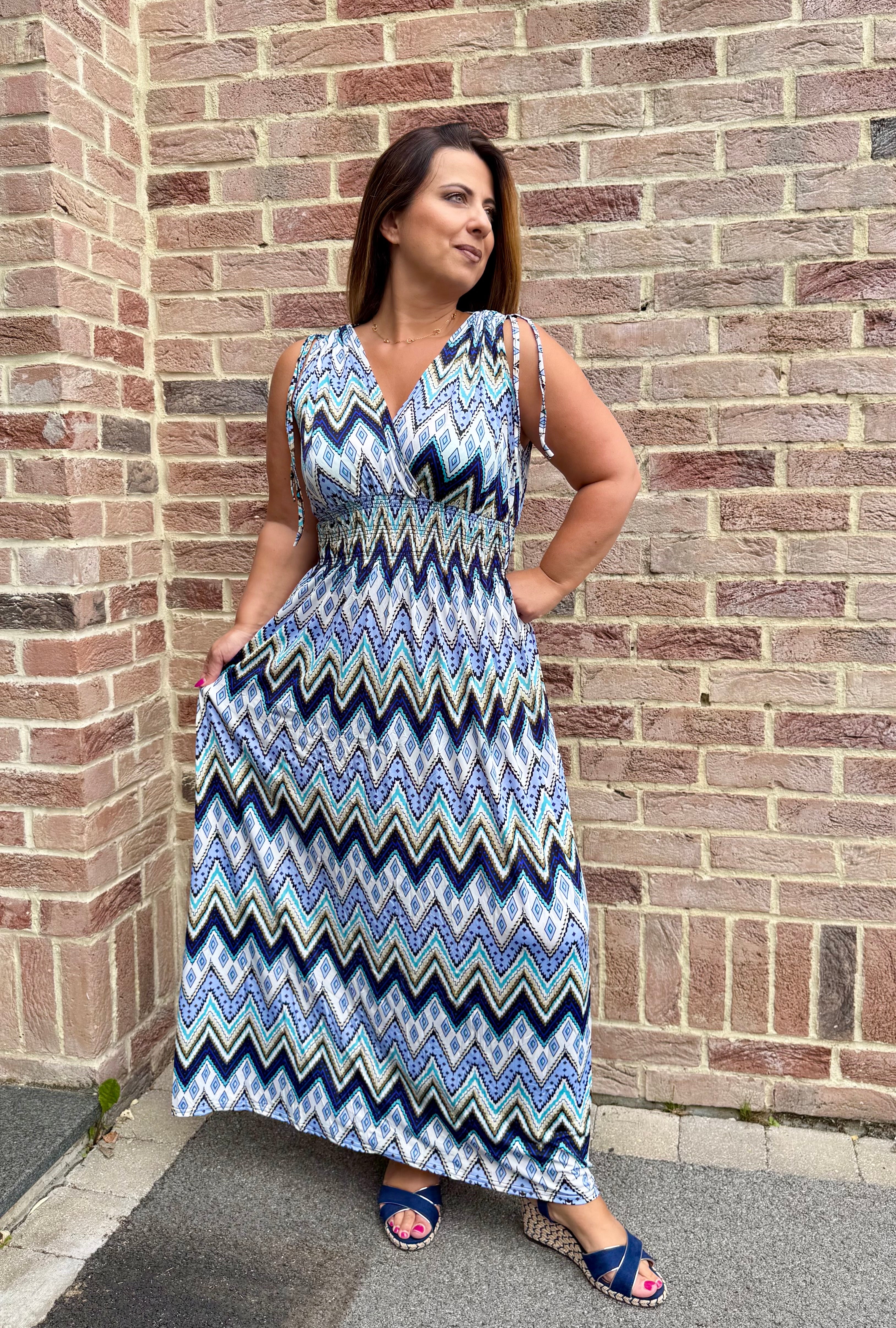 Robe magique graphique bleue