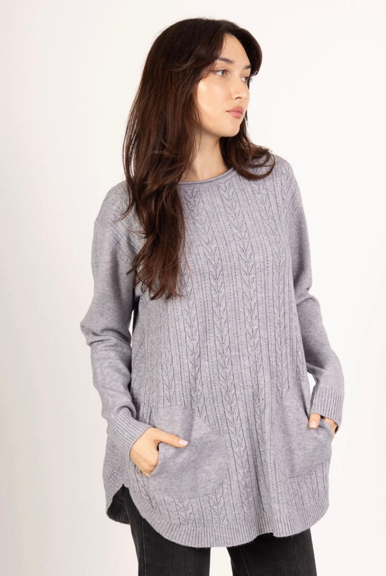 Pull long à poches