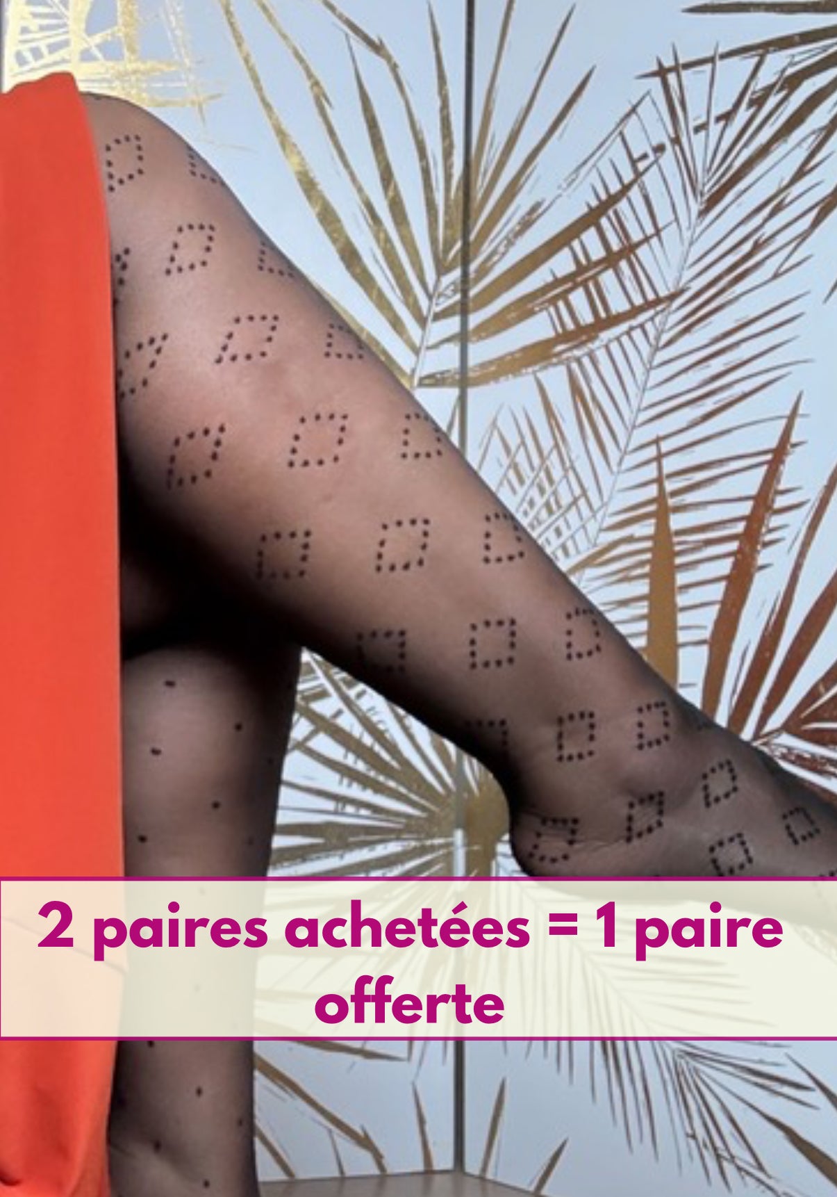Collant motif carreaux
