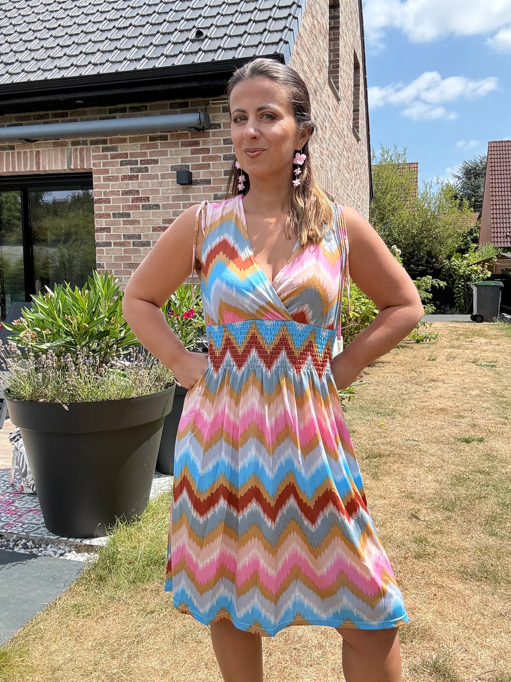 Robe magique courte Santorin