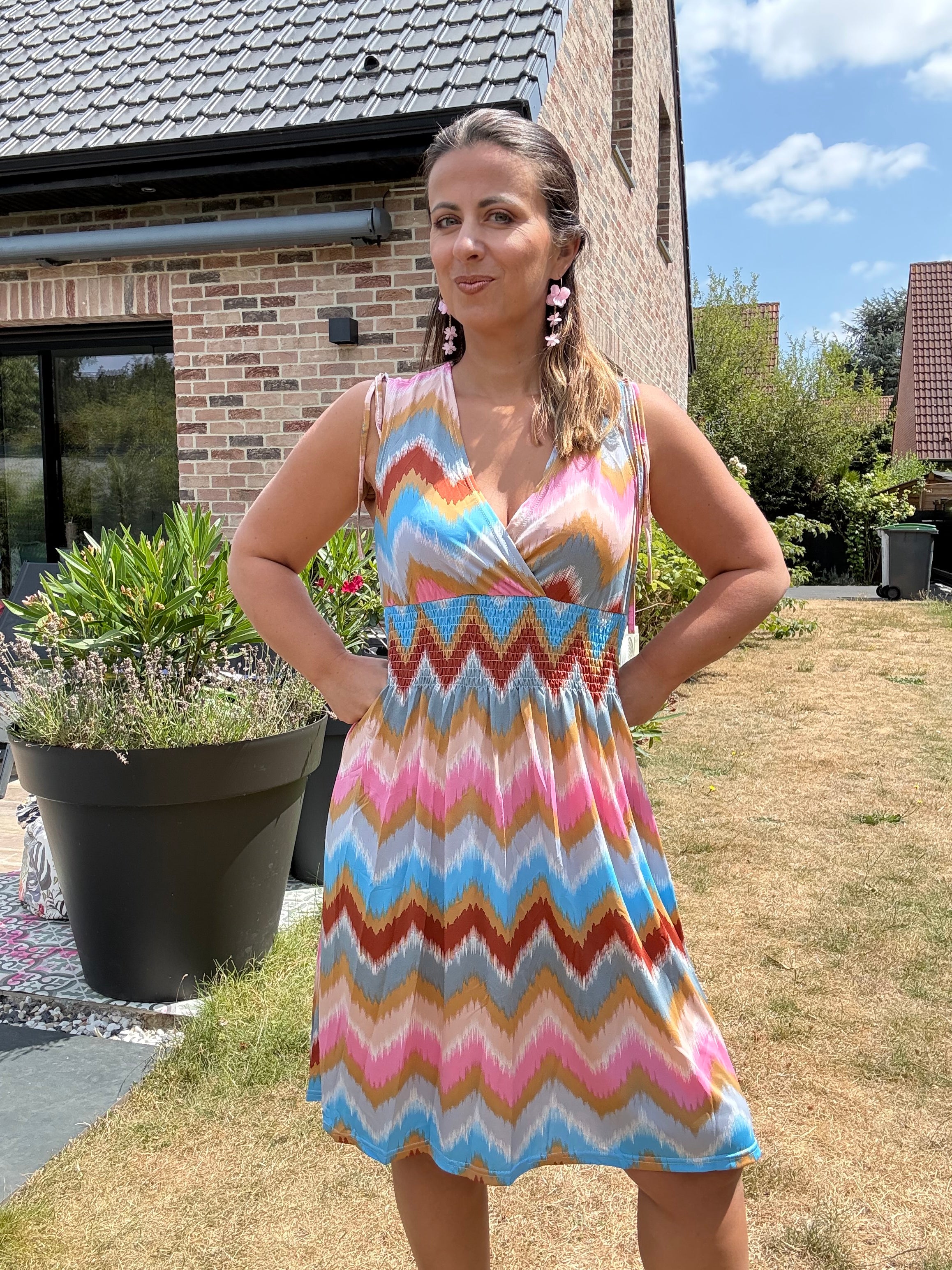 Robe magique courte Santorin