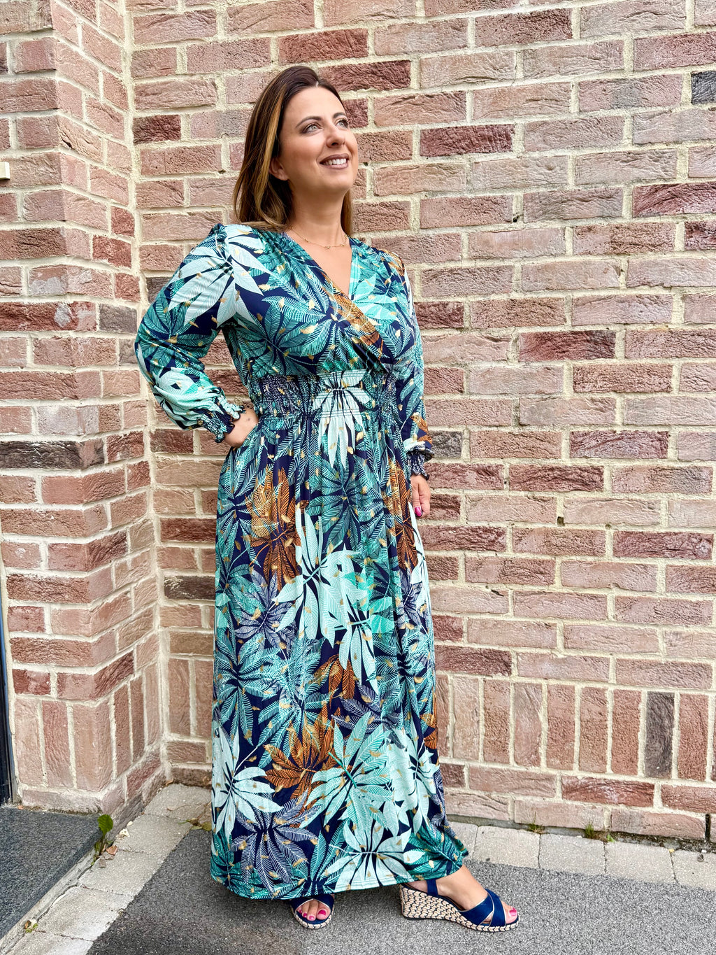 Robe magique Jane à Manches Vert