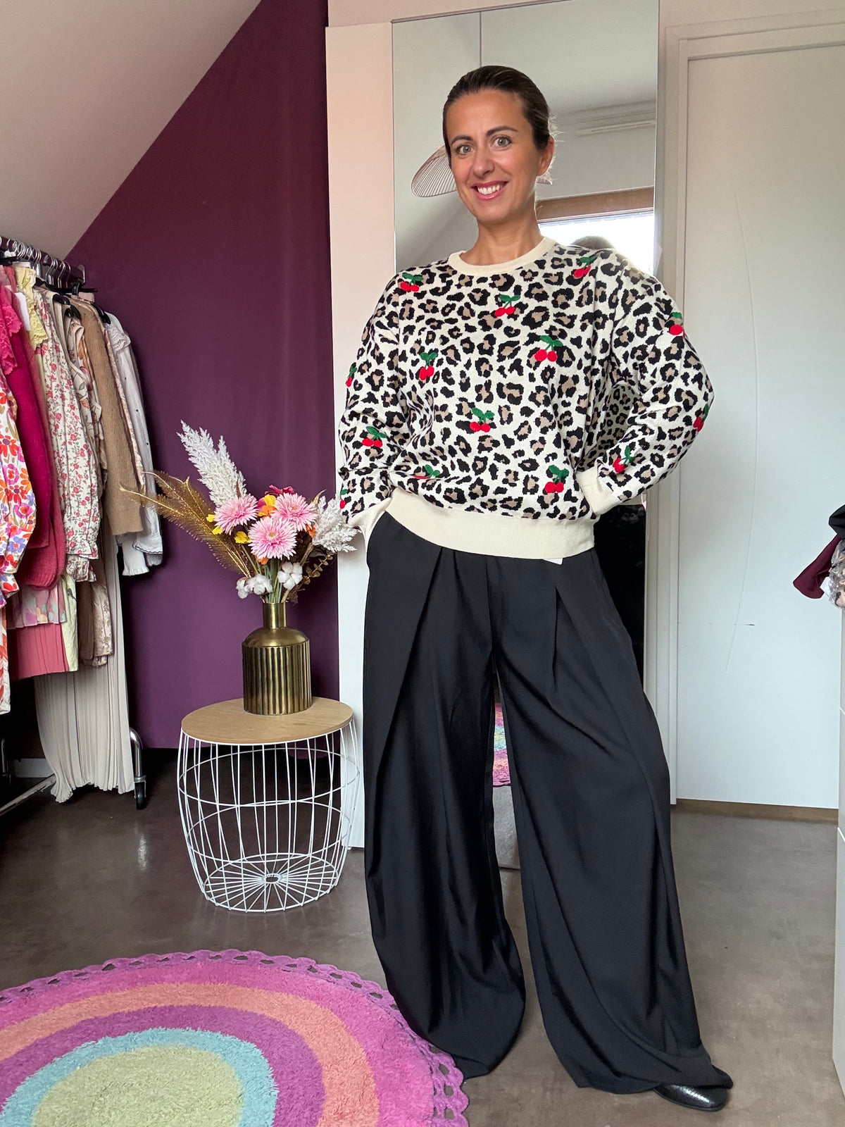 Pull cerise Léo