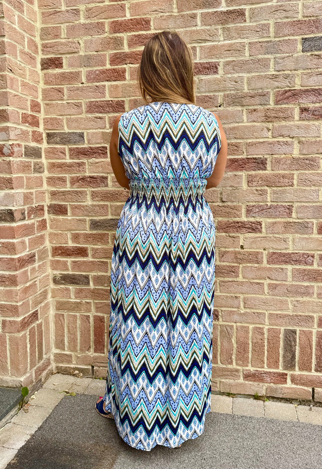 Robe magique graphique bleue