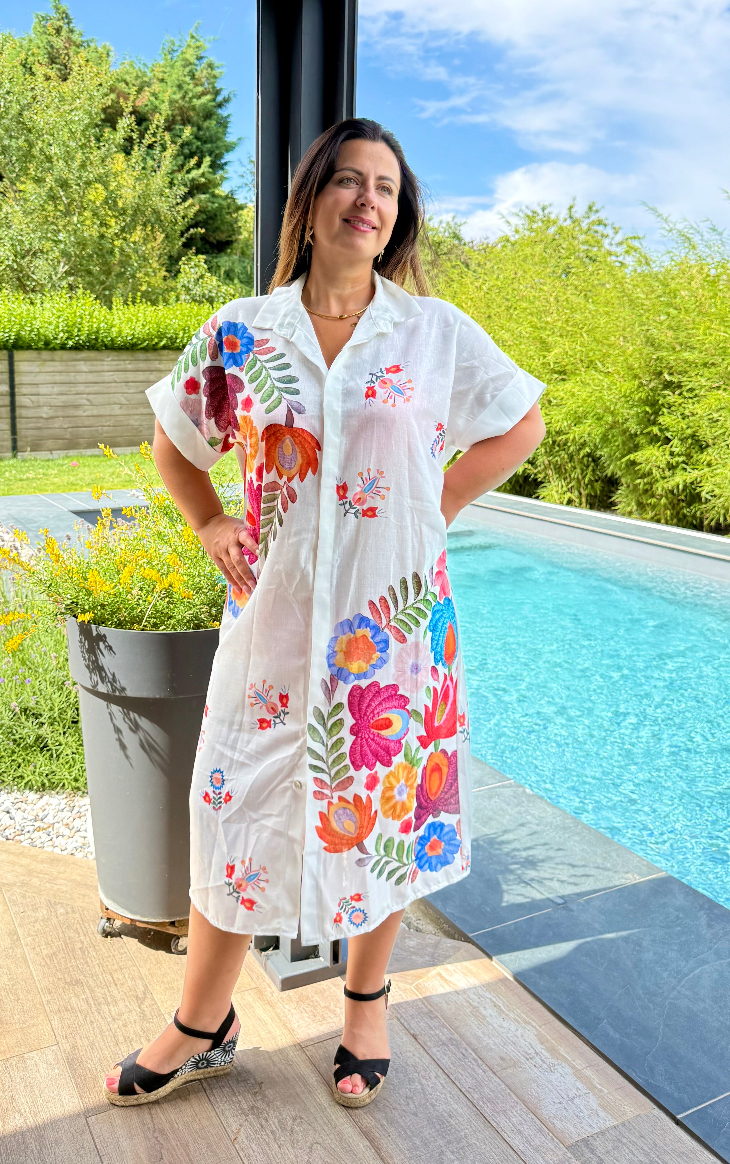 Chemise fiesta floral