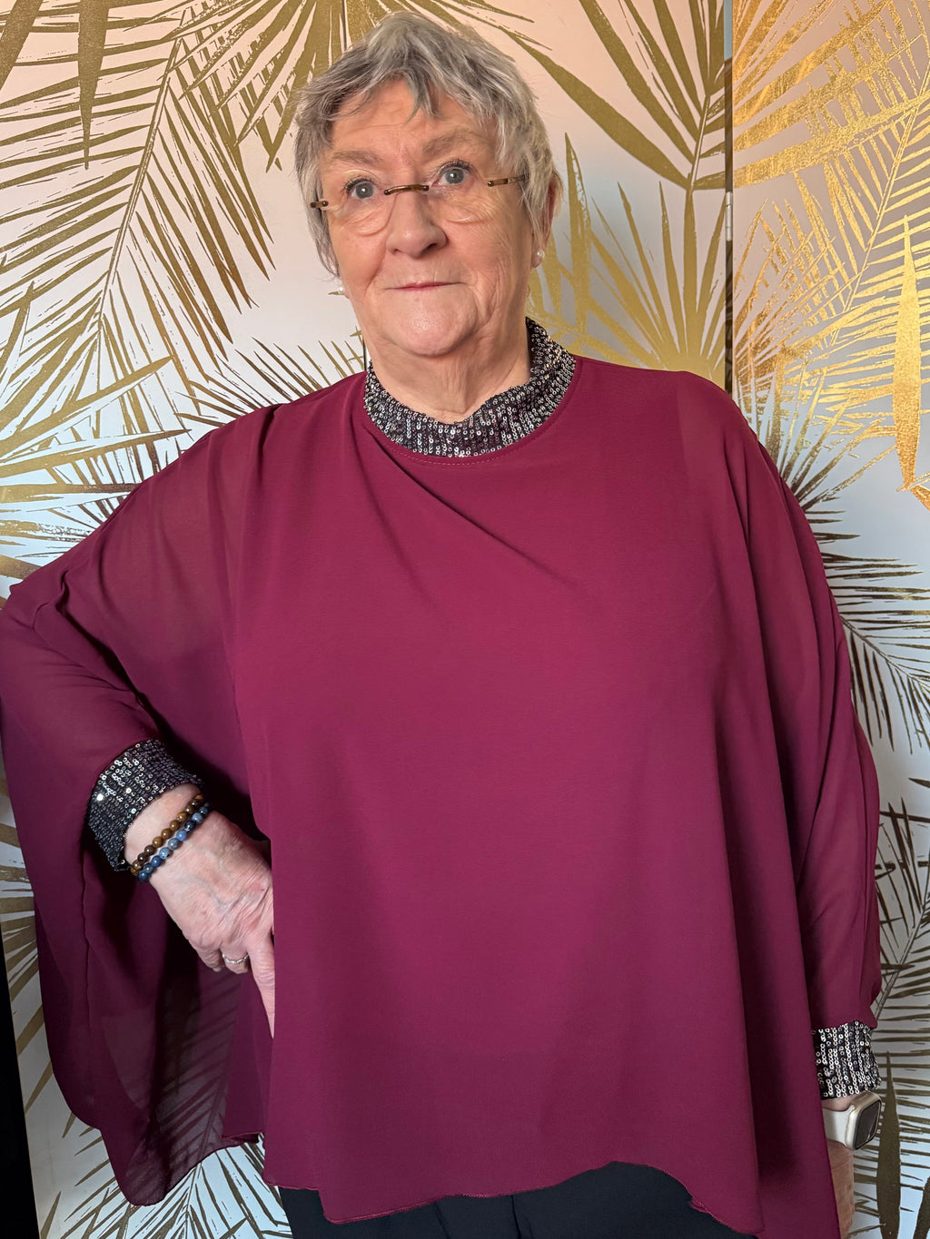 Blouse manche chauve souris