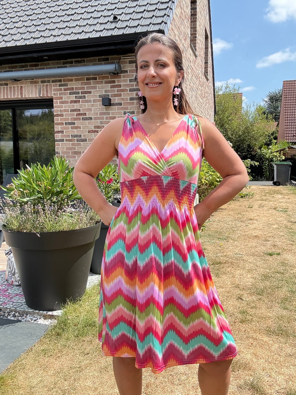 Robe magique courte Santorin