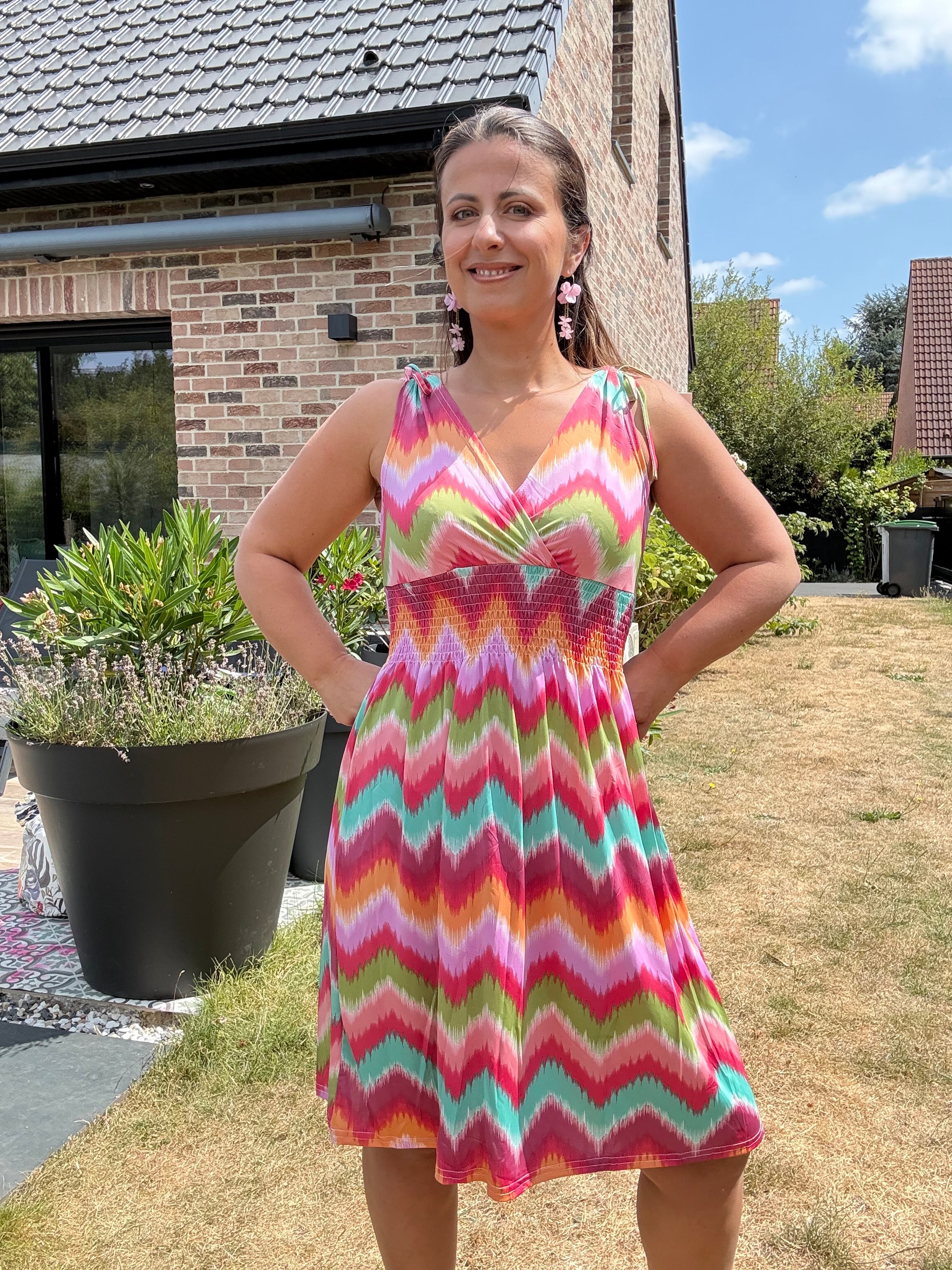 Robe magique courte Santorin