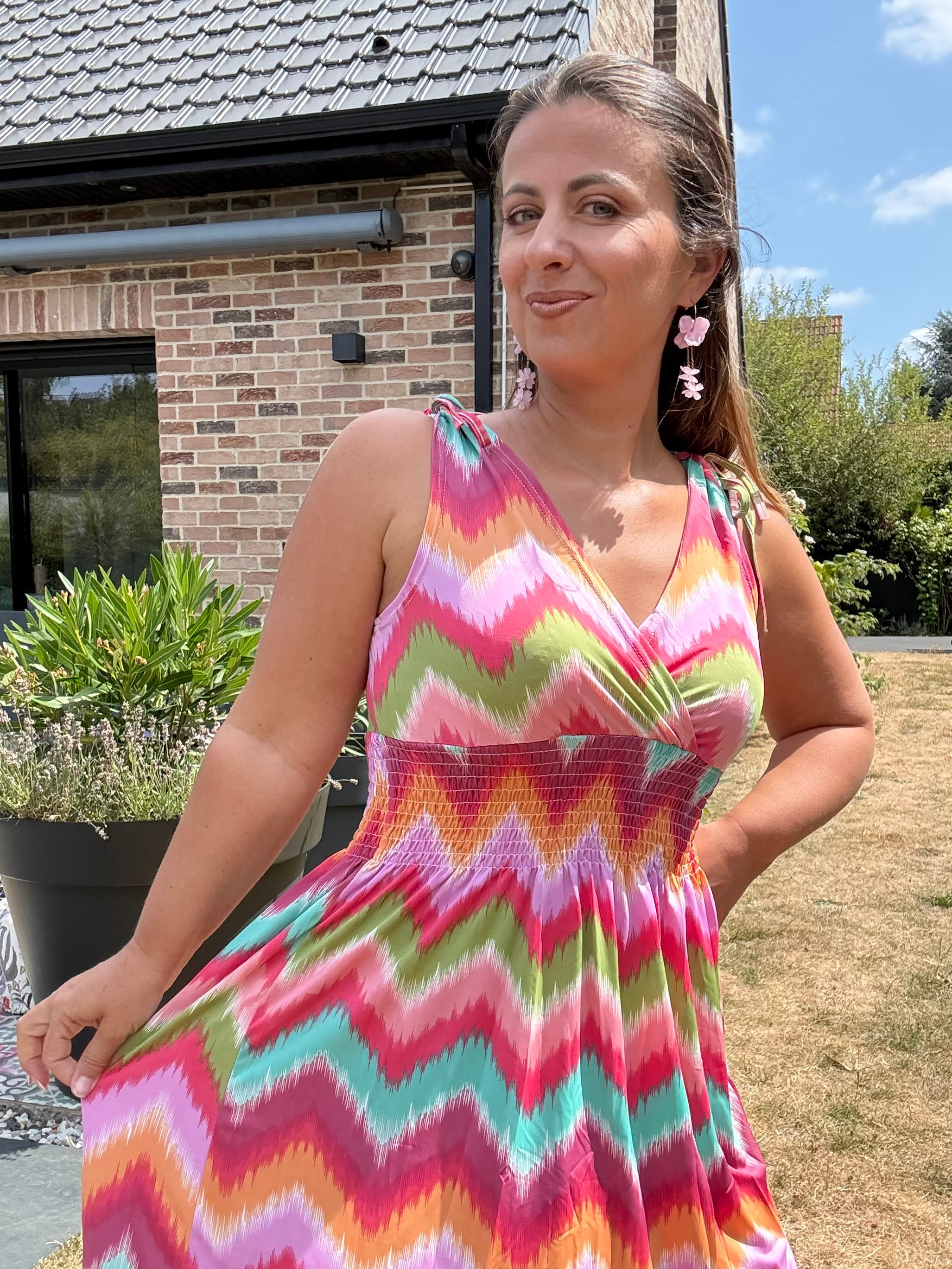 Robe magique courte Santorin