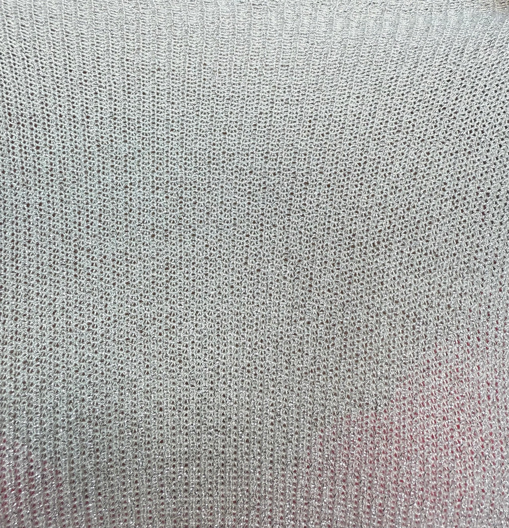 Débardeur blanc avec fils argenté