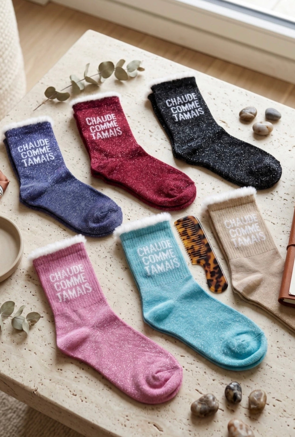 Chaussettes à paillettes Chaude comme jamais