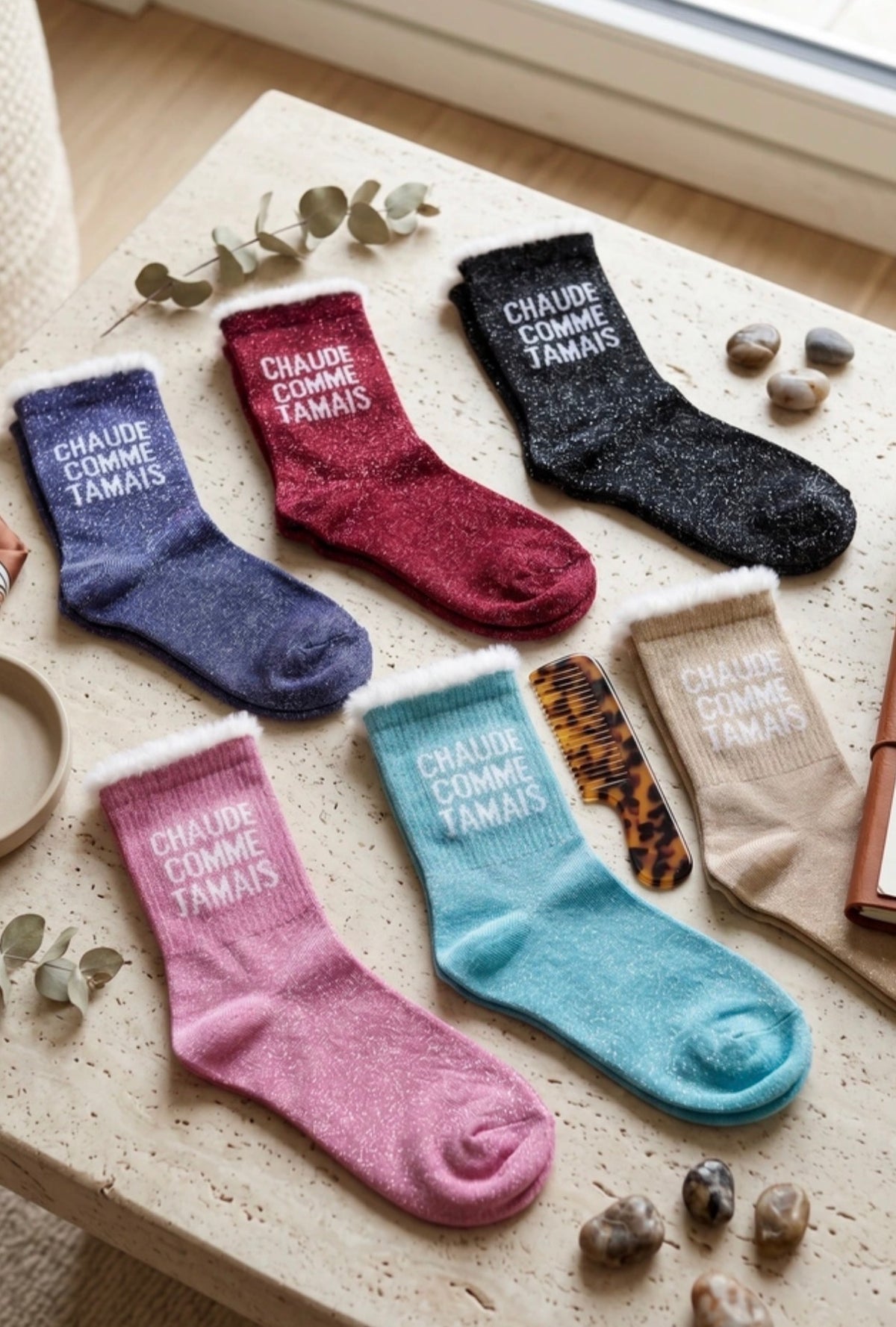 Chaussettes à paillettes Chaude comme jamais