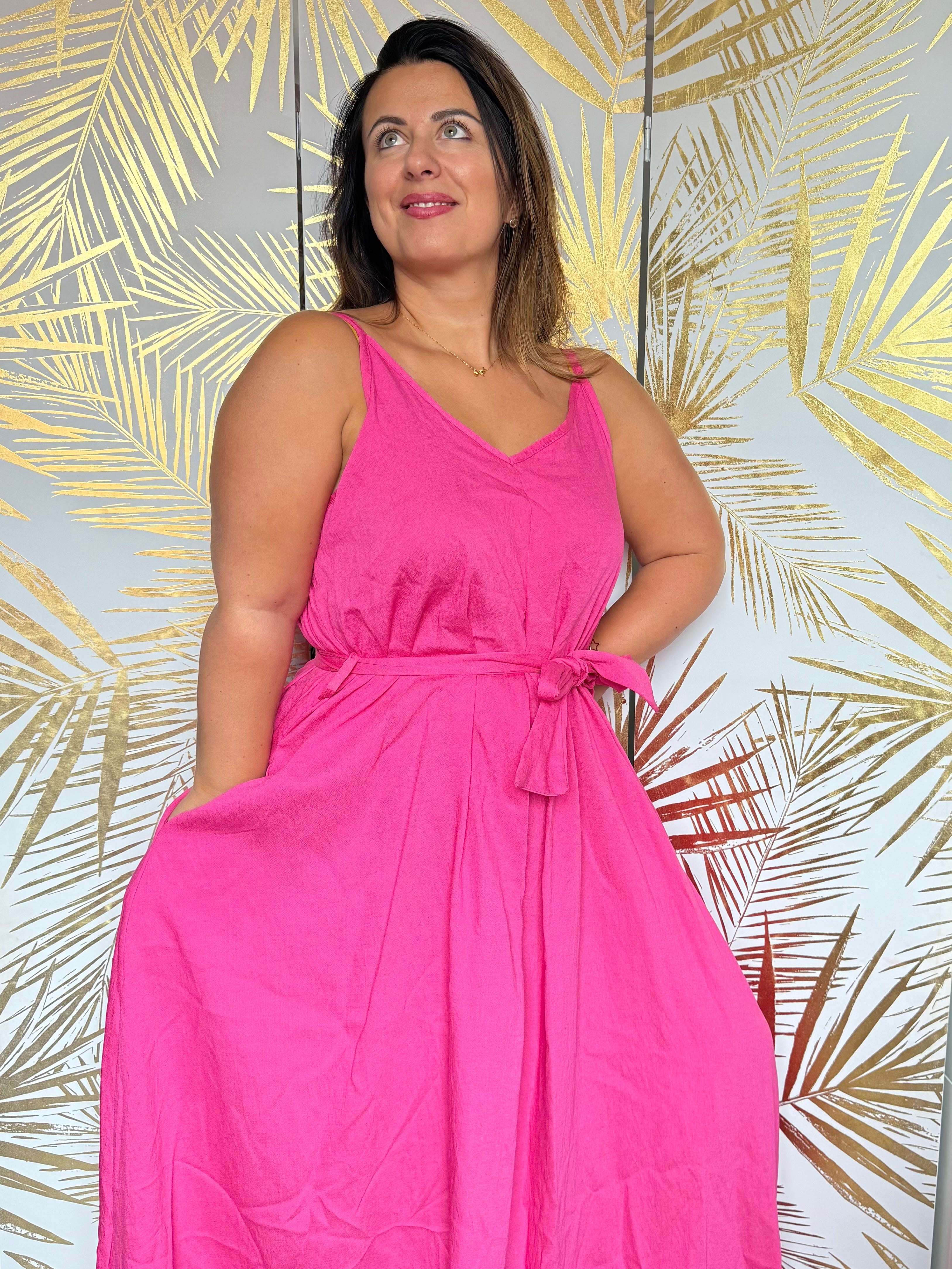 Robe fushia à poches