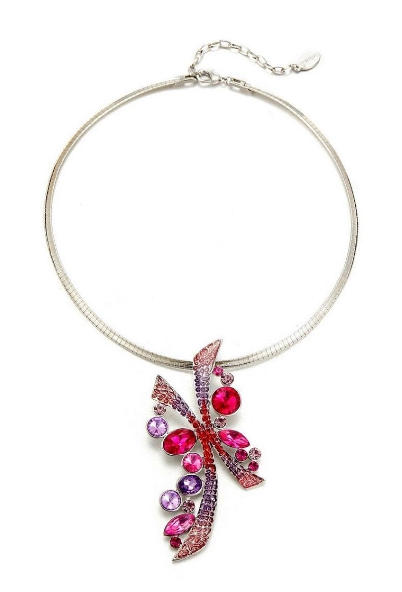 La parure de strass Rose