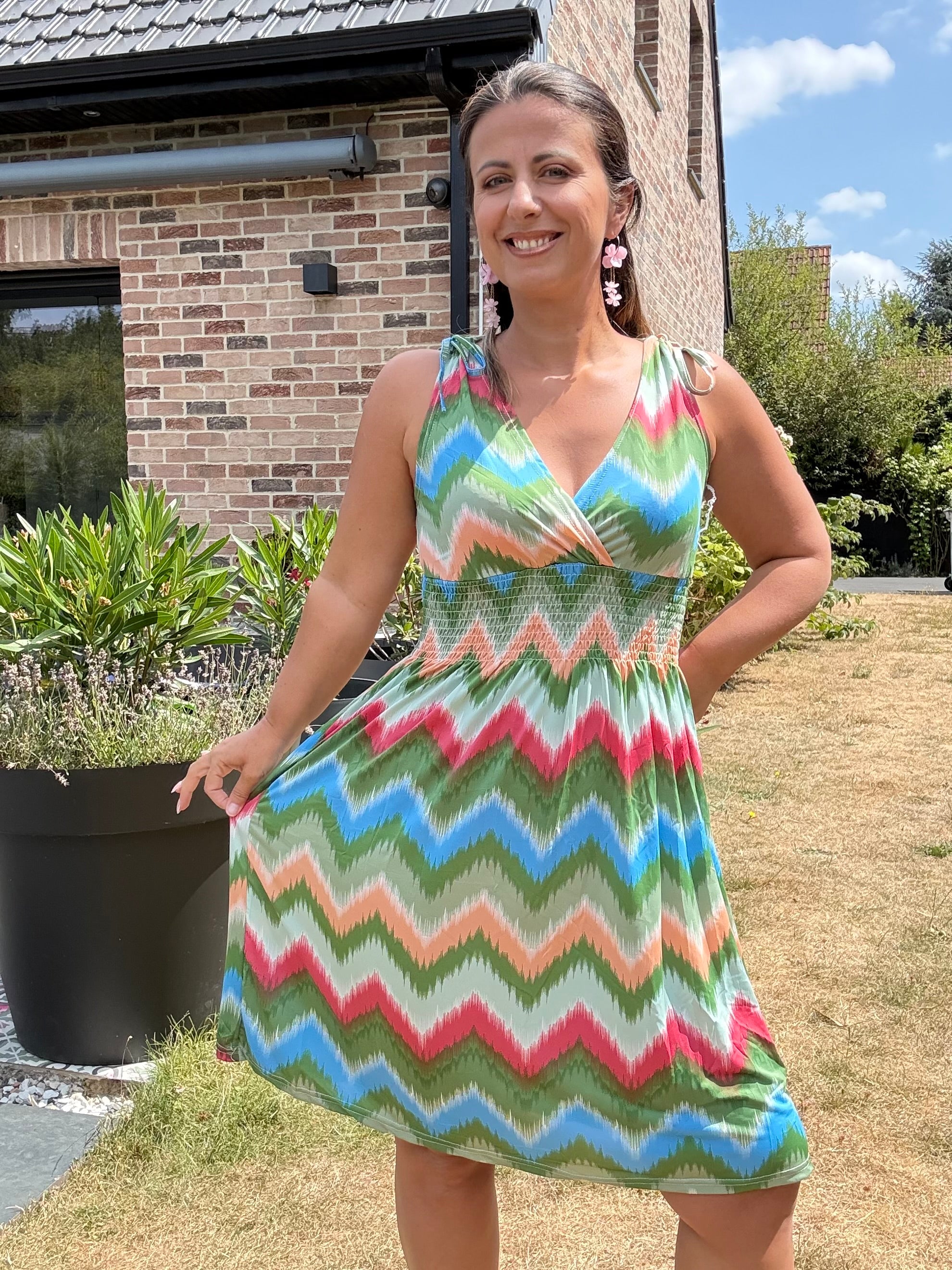Robe magique courte Santorin