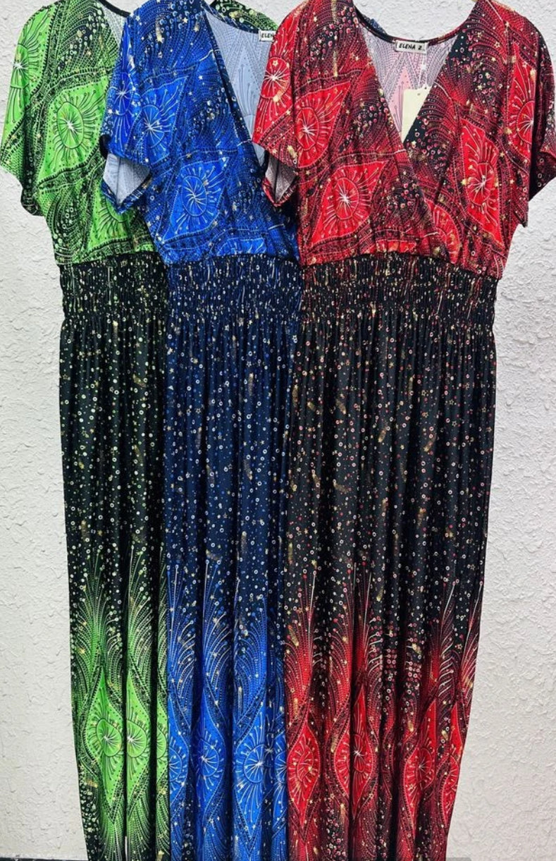 Robe magique bleue à étoiles