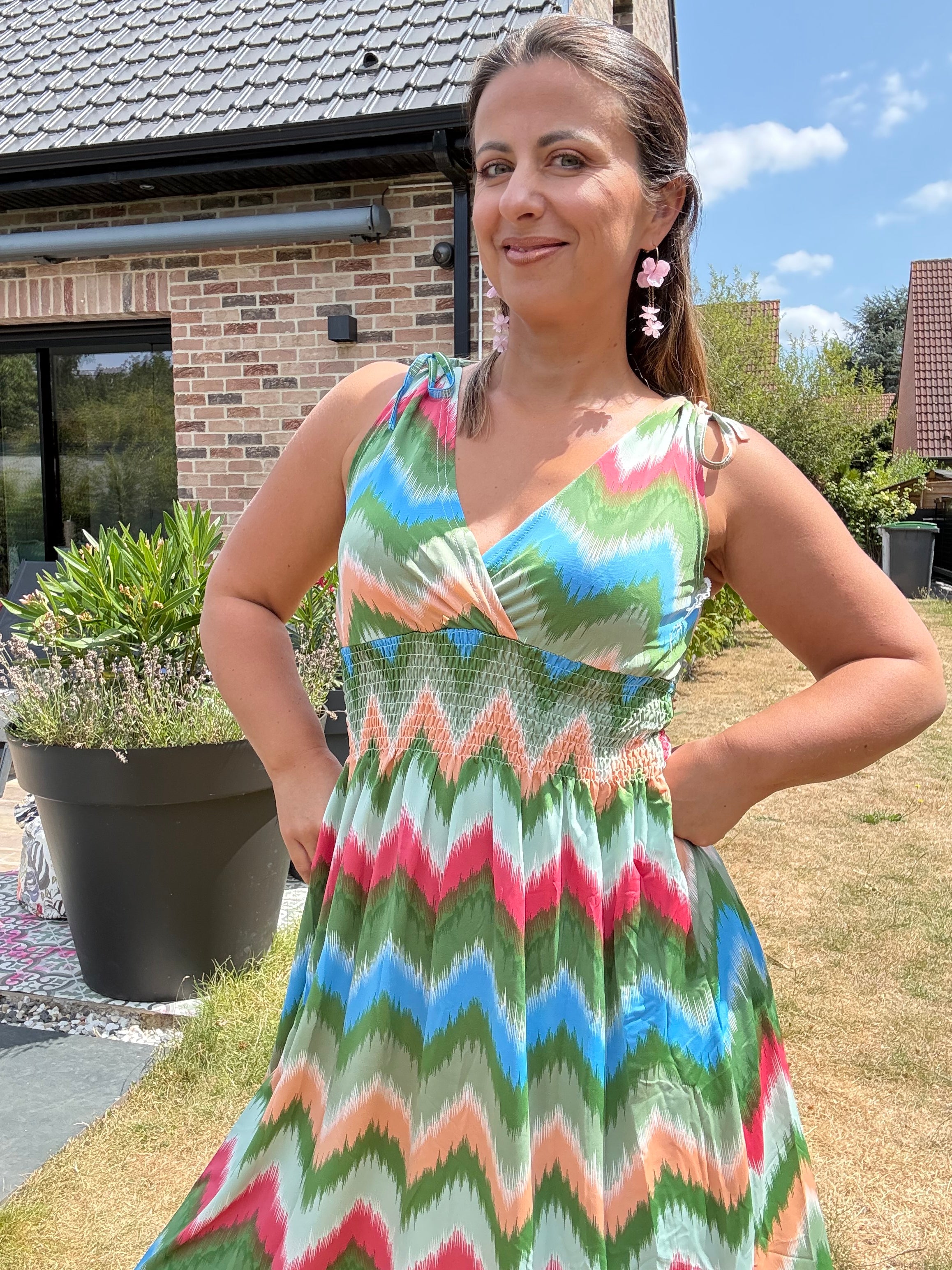 Robe magique courte Santorin