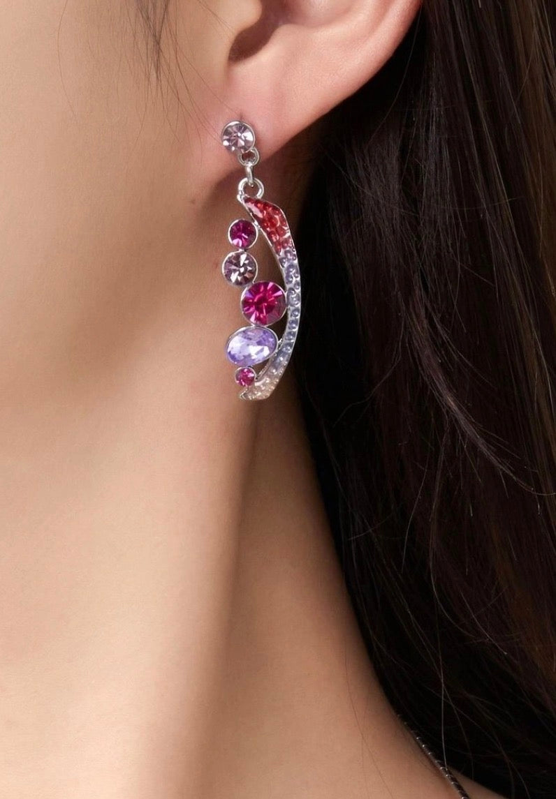 La parure de strass Rose