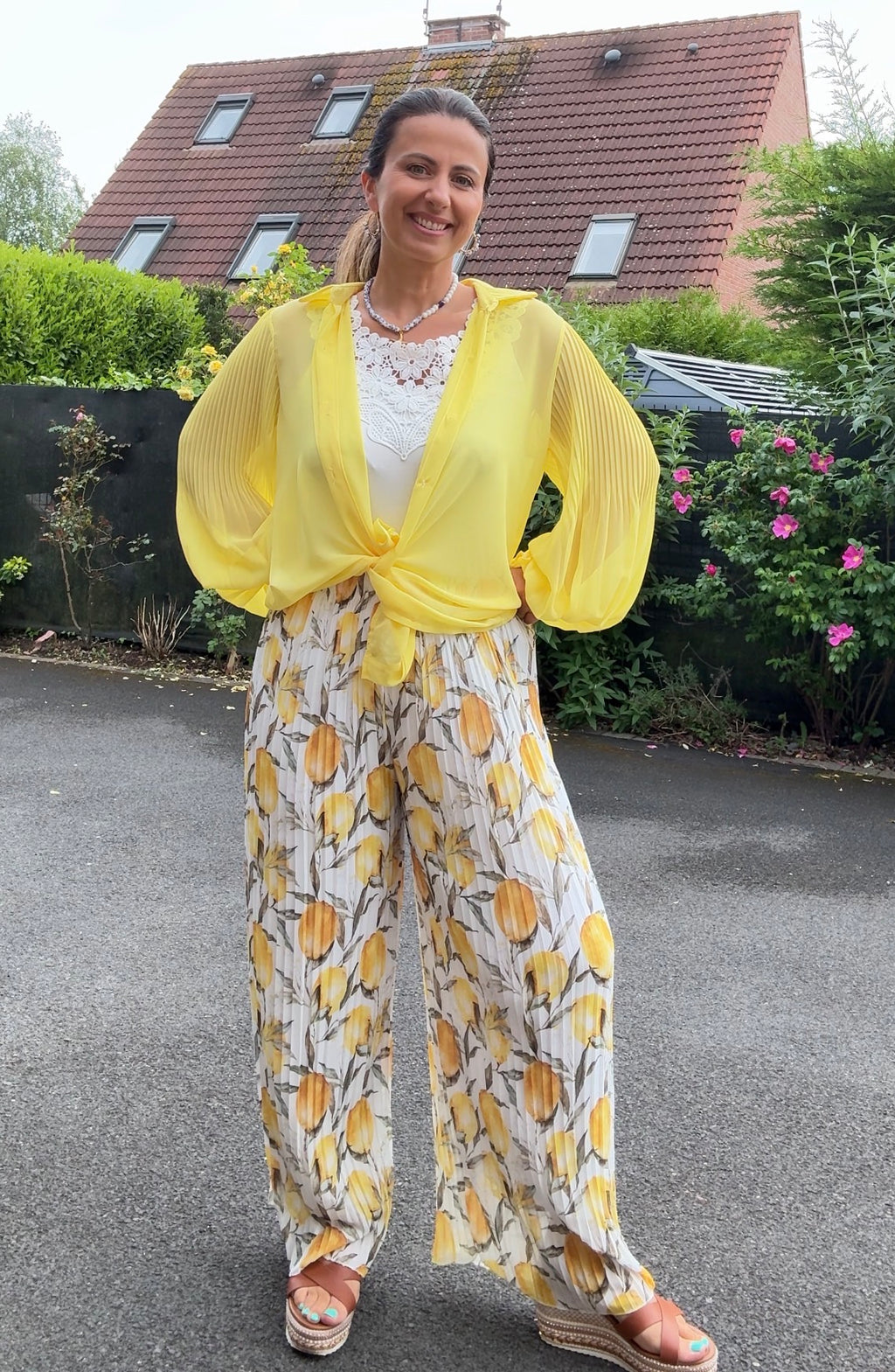 Chemise oversize manches plissées