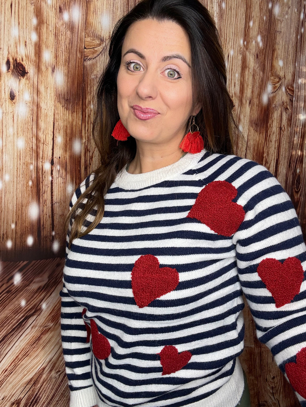 Pull marin à cœurs