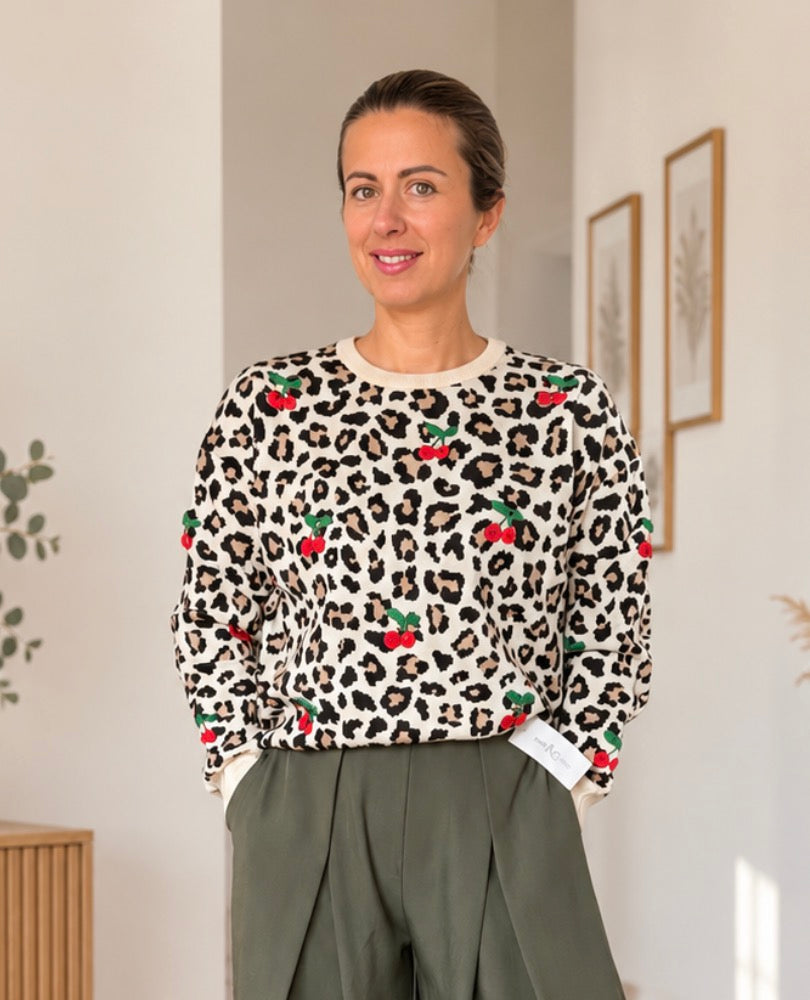 Pull cerise Léo