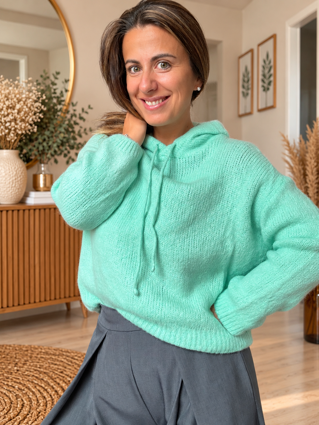 Pull à capuche Mohair