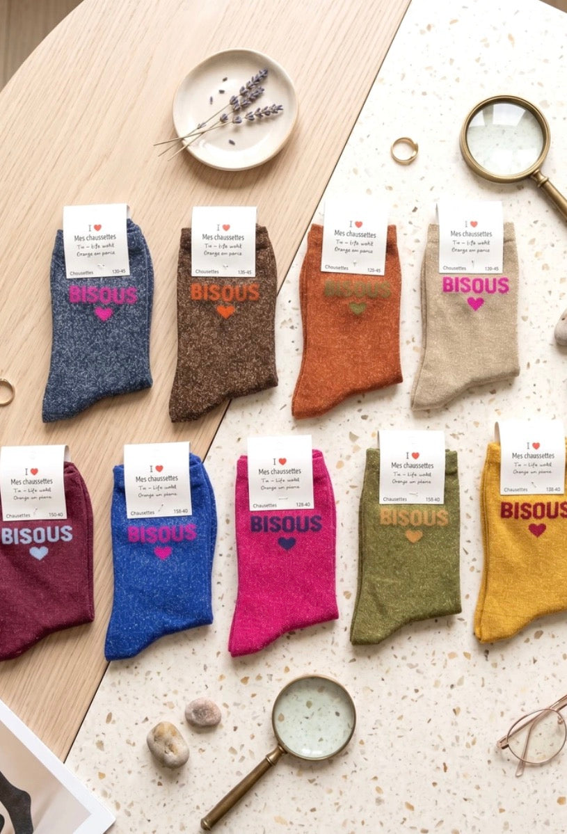 Chaussettes bisous à paillettes